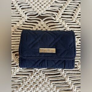 Navy Blue Vera Bradley Tri-Fold Wallet